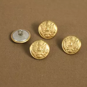 Replica US WW2 Eagle Crest Brass Buttons for A Class Tunic Pack of 4 Large Bu... - Picture 1 of 1