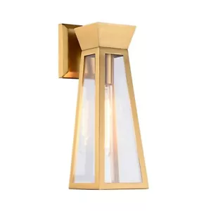 Artcraft Lucian 1 Light Wall Sconce, Brushed Brass/Clear - AC11857BB - Picture 1 of 1