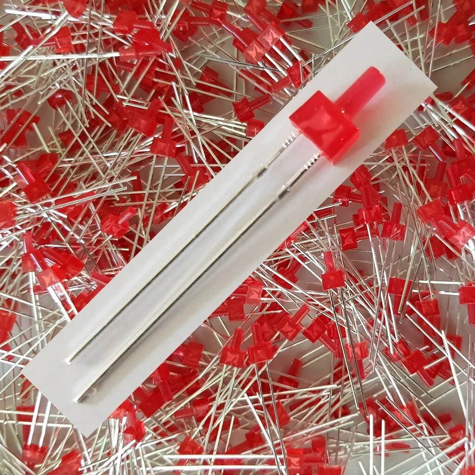 LED Tower 2mm langer Kopf Weiß Warmweiß Gelb Orange Rot Grün Blau  E8/F8 - Bild 1 von 1