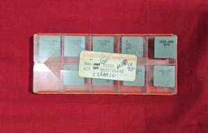 9X CNG-454 SANDVIK Coromant Ceramic Inserts 3/4" X 1/4" - NEW Lot of 9 - Picture 1 of 4