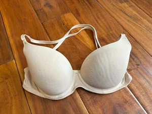 Victoria's Secret PINK Beige Underwired Padded Convertible Bra Women's Size 34B - Picture 1 of 9