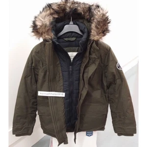 PARKA GIACCA ABERCROMBIE & FITCH WANIKA FALL NYLON OLIVA UOMO TAGLIA MEDIA - Foto 1 di 14