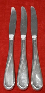 3 Dinner Knives Oneida USA Flight Reliance Glossy Stainless Flatware 9” - Picture 1 of 4