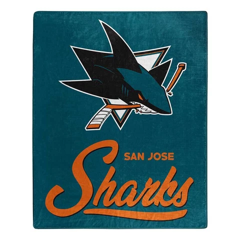 San Jose Sharks NHL 50" x 60" Signature Raschel Throw Blanket Cover