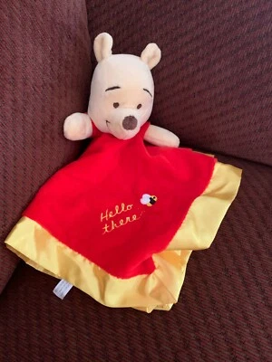 Manta de seguridad Disney Baby Winnie The Pooh Bear Hello There Bee Lovey Satin  Foto 1 de 4