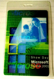 Microsoft 2001 COMDEX show day Pass. Las Vegas.  - Picture 1 of 1