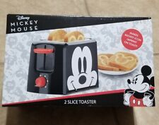 Disney Mickey Mouse Imprint 2 Slice Toaster Retro Black and White Appliance