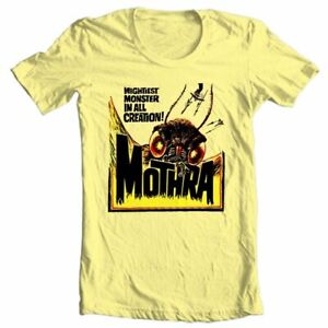 Mothra T-shirt retro sci fi monster movie Godzilla 100% cotton graphic tee