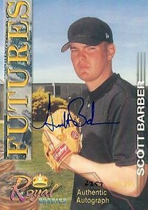 Scott Barber autographed Baseball Card (Diamondbacks) 2001 Royal Rookies #34