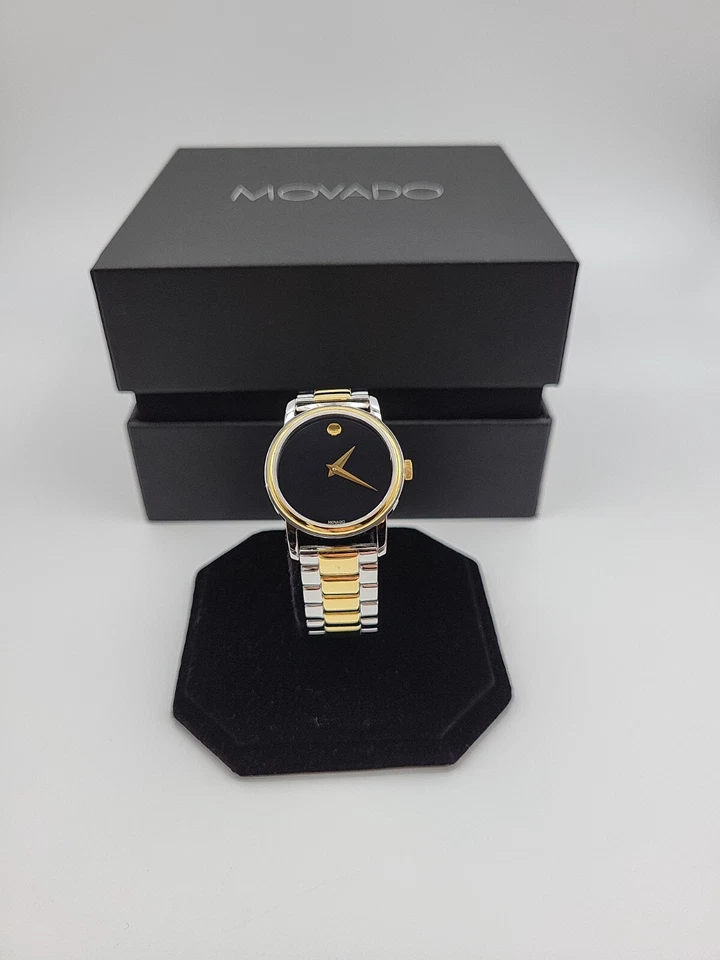 Movado Women’s Museum Black Dial Two Tone Quartz Watch - 2100018 ($995 MSRP) - Image 1 of 4