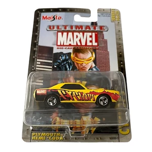 Maisto Ultimate Marvel X-Men Cyclops Die Cast Car Plymouth Hemi Cuda Series 1 - Picture 1 of 12