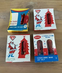 NOS Lot It Vintage Candle Flame Shape Tip Light Bulbs 120 Volt - Picture 1 of 3