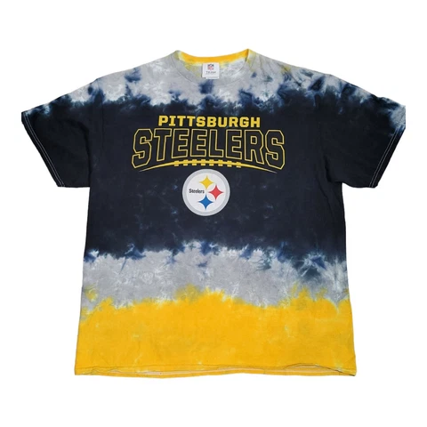 NFL Team Apparel Men's XL Shirt Pittsburgh Steelers Short Sleeve Tie Dye Cover