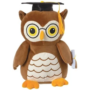 Grad Owl Bird School Graduation Theme Party Decoration Plush Balloon Weight - Picture 1 of 1