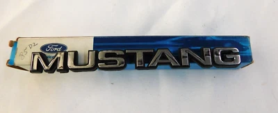 NOS OEM Ford 1979 1984 Mustang Deck Lid Script Trunk Emblem 1980 1981 1982 1983 - Image 1 of 4