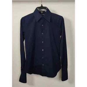 Ralph Lauren Black Label Women's Navy Shirt Size 4 - Picture 1 of 4