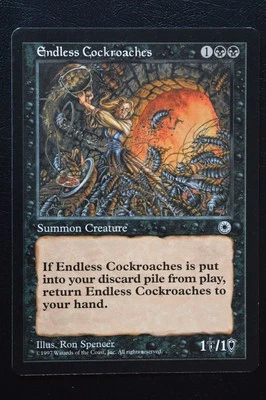 Magic The Gathering MTG ENDLESS COCKROACHES Portal LP Lightly Played - Image 1 of 2