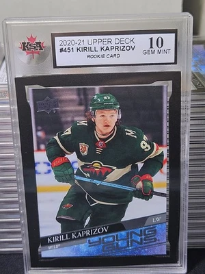 20-21 Upper Deck Kirill Kaprizov Young Guns Rookie 🚨🚨 KSA 10 Pristine Gem Mint - Image 1 of 2