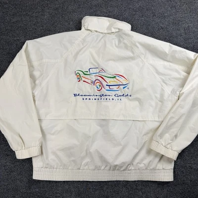 Vintage Bloomington Gold Corvettes Windbreaker Tamanho XL Nylon Bordado - Imagem 1 de 4