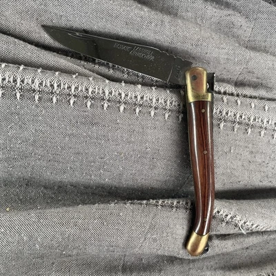 NAVAJA PLEGABLE DE COLECCIÓN RARA FRANCESA LAGUIOLE Dassaud Authentique INOX 440 Foto 1 de 4