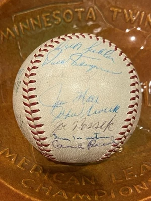 1965 Minnesota Twins Autographed Baseball AL Champs World Series Oliva - Image 1 of 4