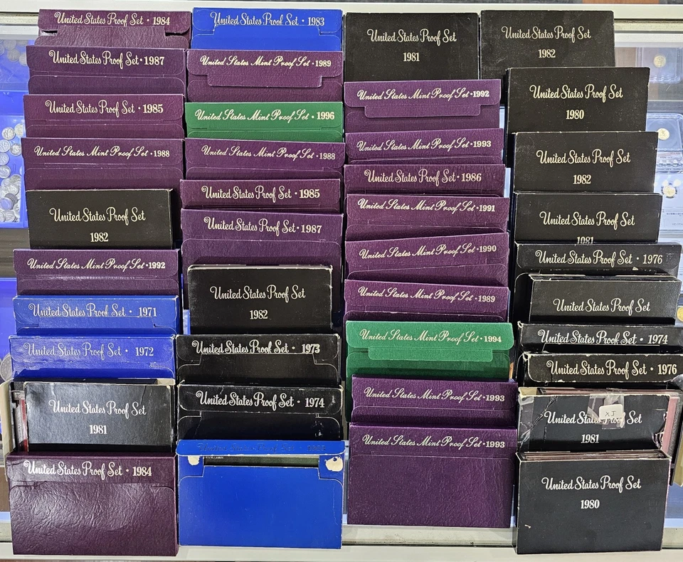 1971 - 1996 US Mint Proof Coin Sets ~ San Francisco ~ 40 Sets in Box - Image 1 of 1