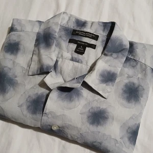 Men's Banana Republic relaxed fit 100% organic cotton button up SS shirt - Picture 1 of 8