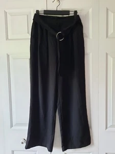 Grace Karin Womens Capri Pants Wide Leg Casual Metal Loop Drawstring Size 10 L - Picture 1 of 5