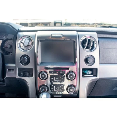 Guarnição de painel central executivo para 2010-2014 Ford F-150 Raptor [polido/escovado] - Imagem 1 de 4
