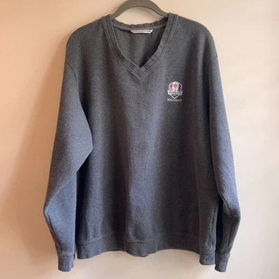 2012 Ryder Cup Cutter & Buck Medinah CC Gray Pullover Sweater XL 100% Cotton - Image 1 of 4