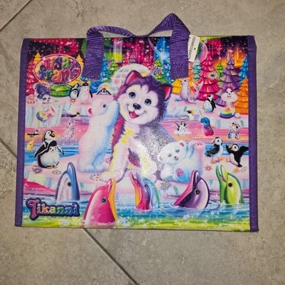 Lisa Frank TIKANNI HUSKY Tríptico Portafolio Estuche de Almacenamiento Carpeta Arte Escolar - NUEVO Foto 1 de 4