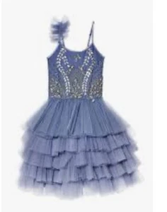 Tutu Du Monde Blue Bird Tutu Dress Shadow 8-9 Years Tulle Gemstone Dance Formal - Picture 1 of 9