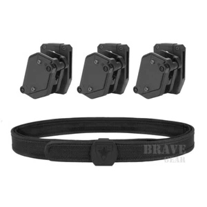 IPSC USPSA 3 Pcs Multi-Angle Speed Pistol Magazine Mag Pouches + Shooting Belt - Picture 1 of 8