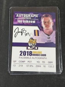 2018 Joe Burrow Autograph Express Facsimile NFL Rookie! FREE SHIPPING IN THE USA - Picture 1 of 2