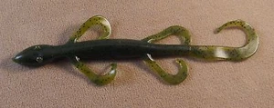 Esca da Pesca Basso 1 Confezione da 11 Lucertole 6 Pollici Zuccini Verde - Foto 1 di 3