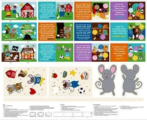 Huggable & Loveable Books 14 – 36" There Is A Mouse Soft Book Panel – Multi - Picture 1 of 3