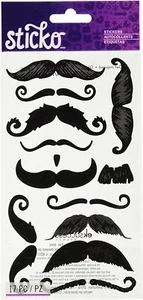 Sticko MOUSTACHE Stickers - 17 pcs - Picture 1 of 1