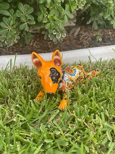 Bull Terrier Perro Talavera Talavera Cerámica Decoración Azúcar Calavera Sin Resina - Imagen 1 de 1