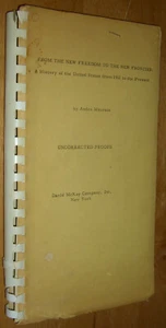 From New Freedom To New Frontier Uncorrected Proofs by Andre Maurois History pb - Picture 1 of 9
