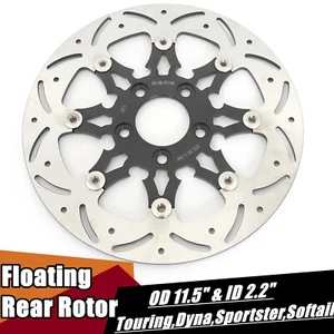 FOR HARLEY 11.5" FLOATING REAR BRAKE ROTOR TOURING SOFTAIL DYNA SPORTSTER MODELS - Picture 1 of 7
