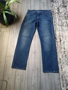 Wrangler Premium Jeans Herren entspannte Passform mittlere Wäsche Größe 34 x 34 - Bild 1 von 8