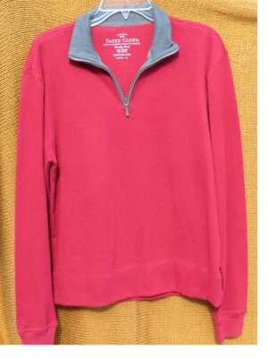 Faded Glory Burgundy Gray Womens Long Sleeve Sweatshirt Size S Chest 34-36 - Image 1 of 3