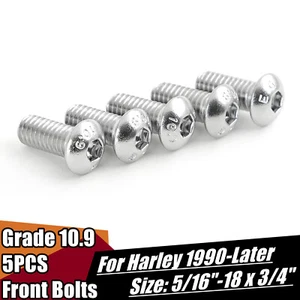 Front Rotor Bolts For Harley Road King Softail Fatboy Dyna Super Glide Sportster - Picture 1 of 11