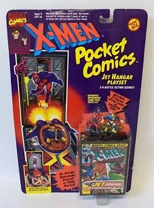 Vintage 1994 Toy Biz Marvel X-MEN Pocket Comics JET HANGAR PLAYSET Toy, MOC! - Picture 1 of 2
