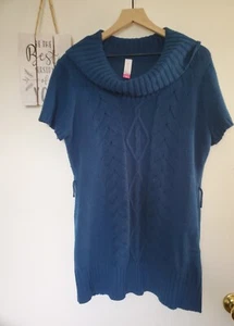 No Boundaries Junior Size XXL 19 Blue Knit Sweater Dress - Picture 1 of 11