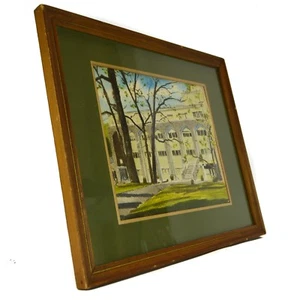 Watercolor Painting by Ernest B Walden Davis Gray Original Building Architecture - Picture 1 of 12