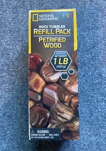National Geographic Rock Tumbler Refill Pack Petrified Wood 1 lb New Open Box - Picture 1 of 5