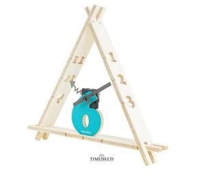 Triangle Wooden Wall Clock & Table Clock Stand Clock Home Decor Interior - Blue - Picture 1 of 4