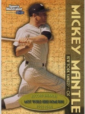 Fleer Sports Illustrated Greats of the Game 1999 rompe récords Gold Mickey Mant Foto 1 de 2