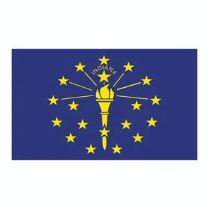 Indiana State Flag Sticker, Decal, Bumper Sticker Vacation Sticker 3" x 5" - Picture 1 of 2